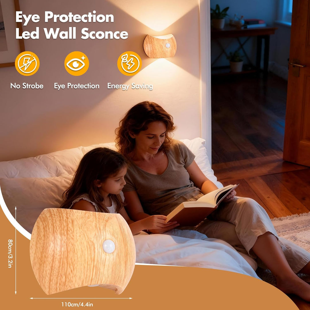 Rechargeable Motion Sensor Wall Light Sconce Indoor - 3 Colors Wireless Up and Down Wall Mount Light (MOQ 10 Pairs)