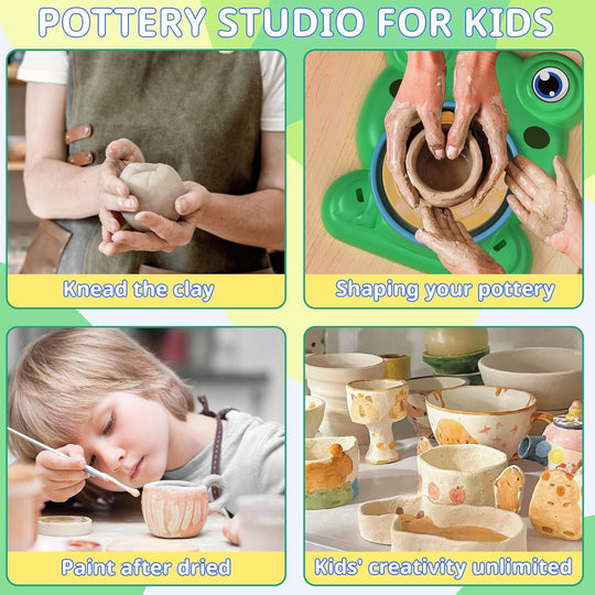 Pottery Wheel for Kids - Complete Art Supplies Arts & Crafts Kit (MOQ 10 Sets)