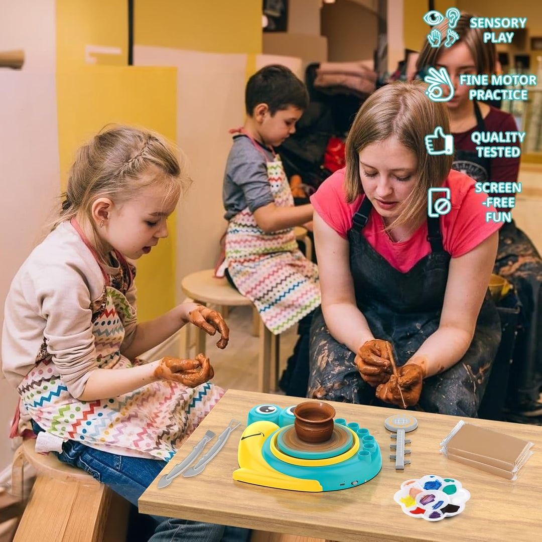 Pottery Wheel for Kids - Complete Art Supplies Arts & Crafts Kit (MOQ 10 Sets)