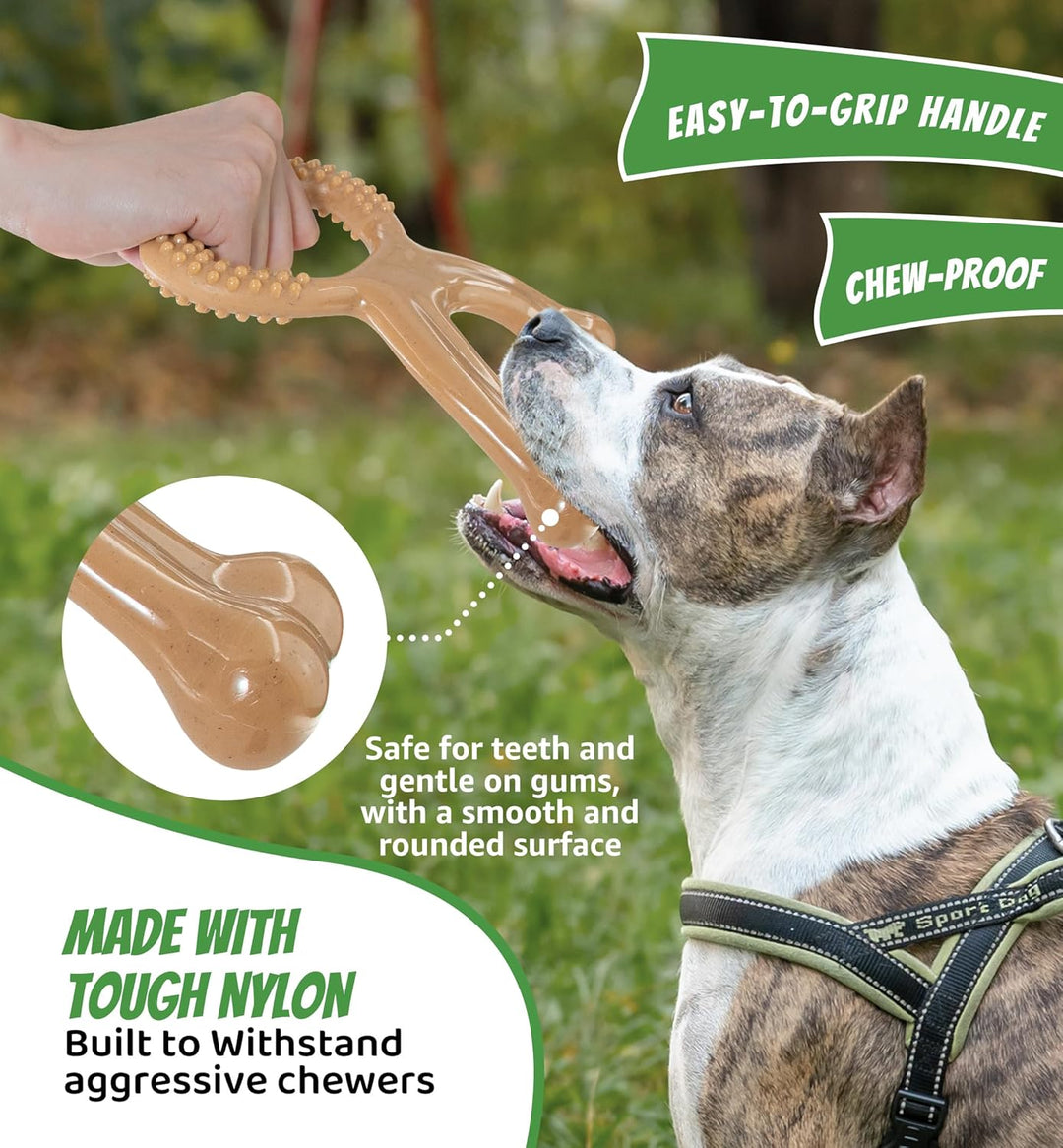 Aggressive Chewers, Indestructible Nylon Bone Dental Care Teeth Cleaning Chew Toy