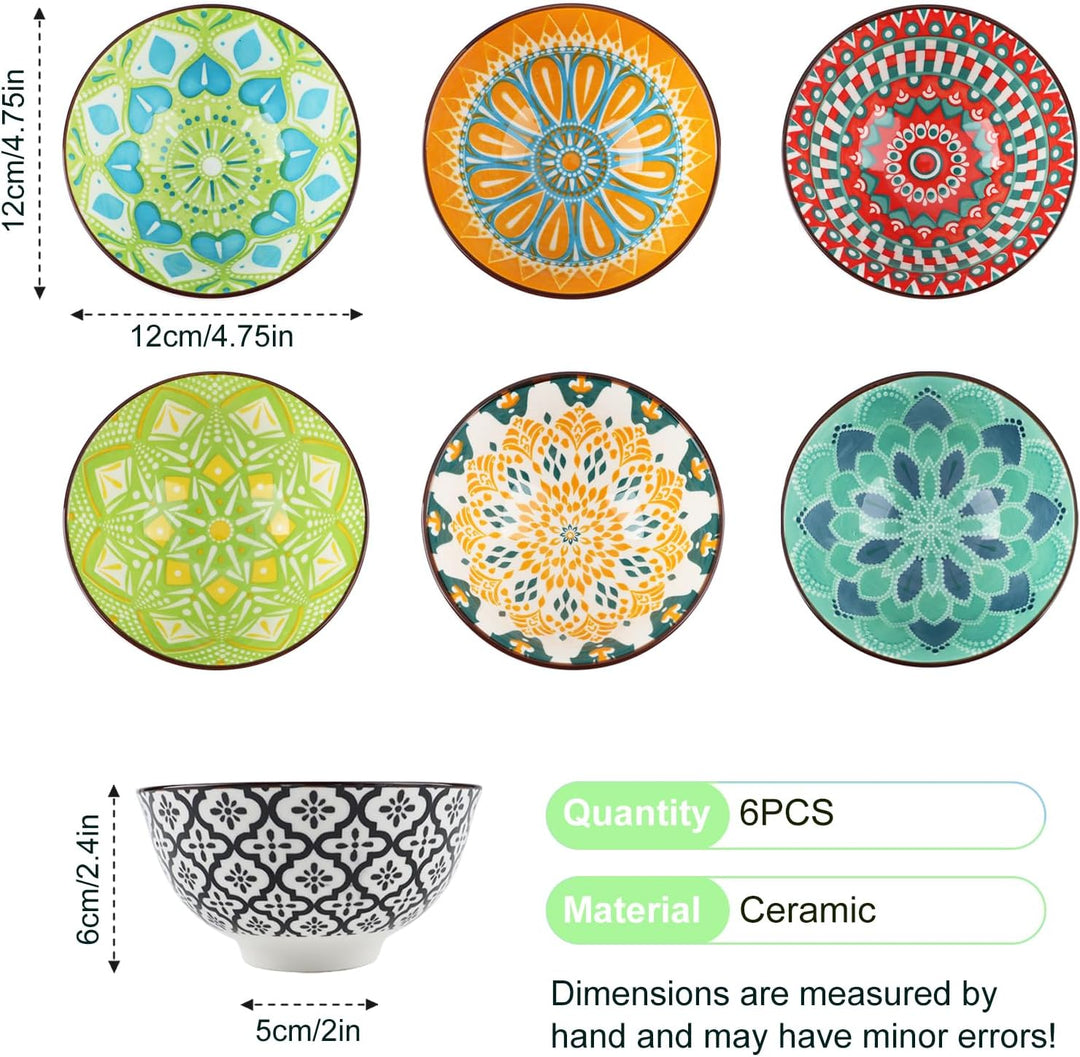 Ceramic Rice Bowls,10 Oz Japanese Style Porcelain Dessert Soup, Cereal, Ice Cream & Snacks Bowls for Kitchen Dining and Unique Gifts,Microwave & Dishwasher-Safe (MOQ 10 Sets)