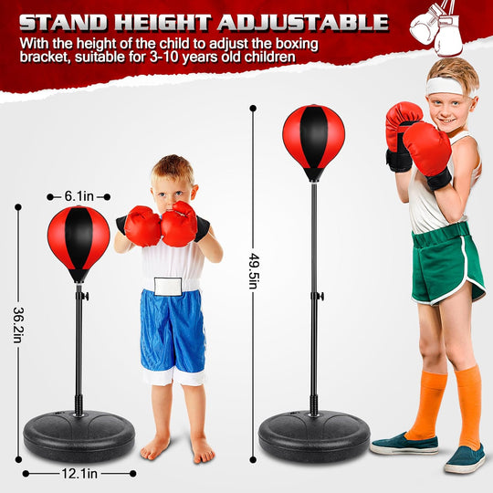 Height Adjustable Boxing Bag with Punching Bag (MOQ 10 Sets)