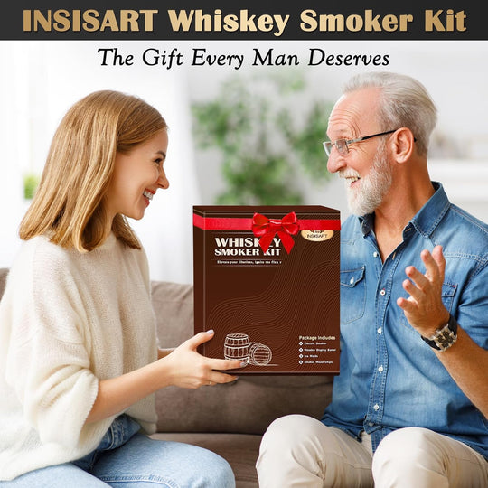 Premium Electric Whiskey Smoker Kit Gift Sets With 6 Wood and Ice Mold (MOQ 10 Sets)
