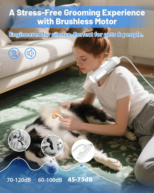 Pet Grooming Dog Hair Dryer Water Blowing Machine Neck Hanging Free Your Hands (MOQ 10 Sets)
