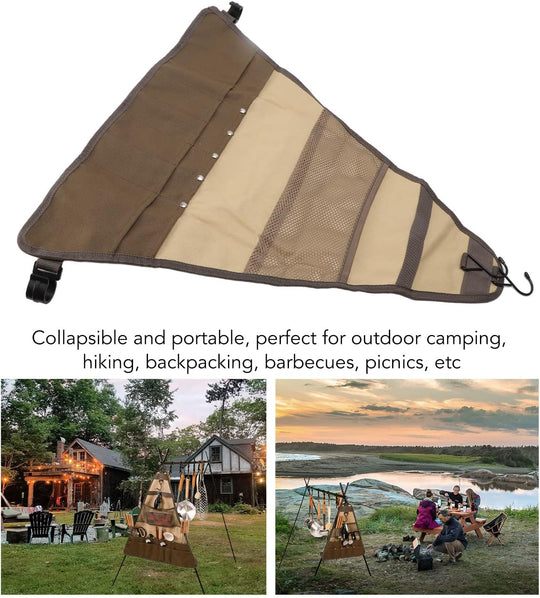 Multi-functional Camping Tableware Storage Bag Canvas