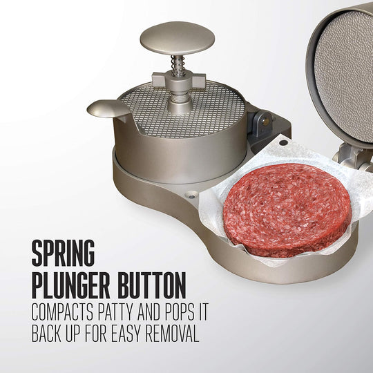 Burger Press Patty Maker – Non-Stick Food Grade Hamburger Patty Maker with Easy-Release Handle for Home Kitchen, BBQ & Grilling