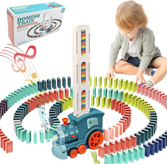 Domino Train Set for Kids Automatic Building and Stacking Toys (MOQ 10 Pcs)