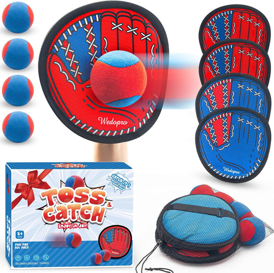 Baseball Glove & Ball Set - Beginner Toss & Catch Game Toy for Ages 3-12, Outdoor Family Sports Gift for Boys/Girls