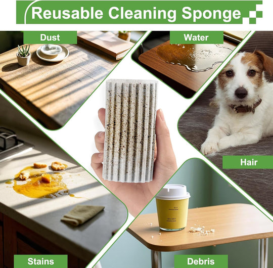 Damp Clean Duster Sponge, Reusable Magic Dusting Sponge Brush