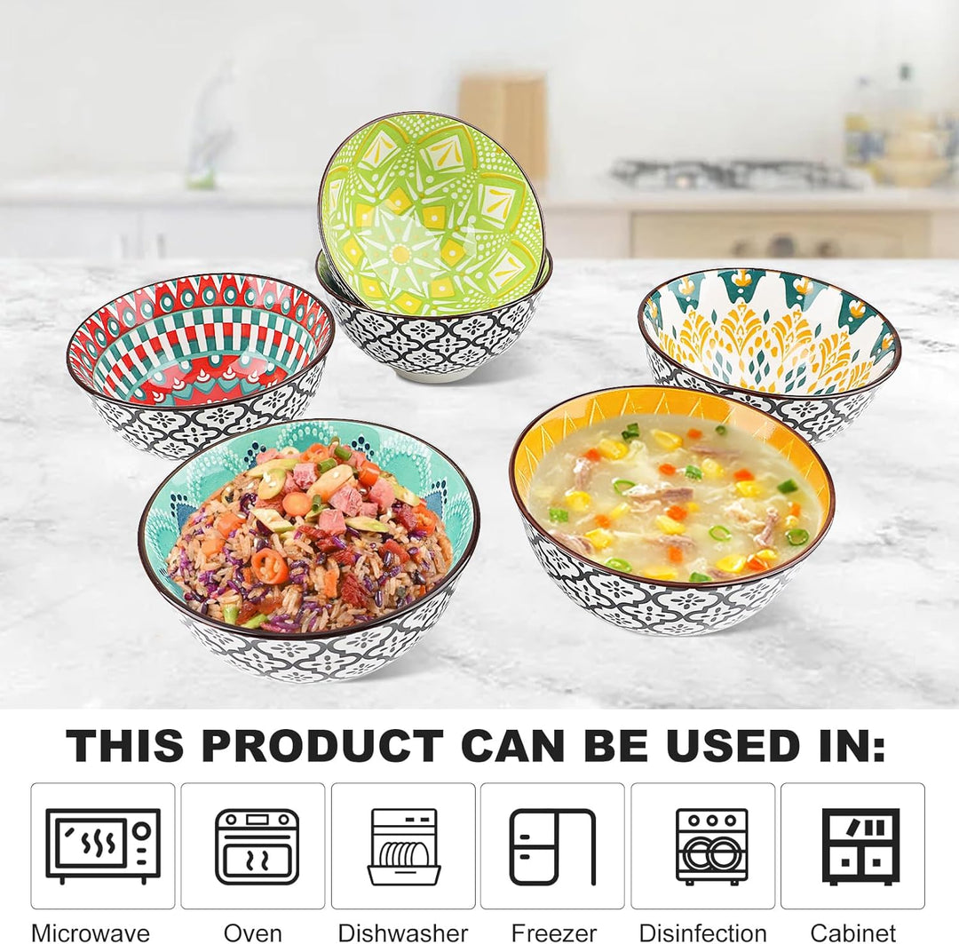 Ceramic Rice Bowls,10 Oz Japanese Style Porcelain Dessert Soup, Cereal, Ice Cream & Snacks Bowls for Kitchen Dining and Unique Gifts,Microwave & Dishwasher-Safe (MOQ 10 Sets)