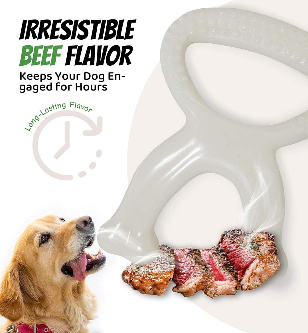 Aggressive Chewers, Indestructible Nylon Bone Dental Care Teeth Cleaning Chew Toy