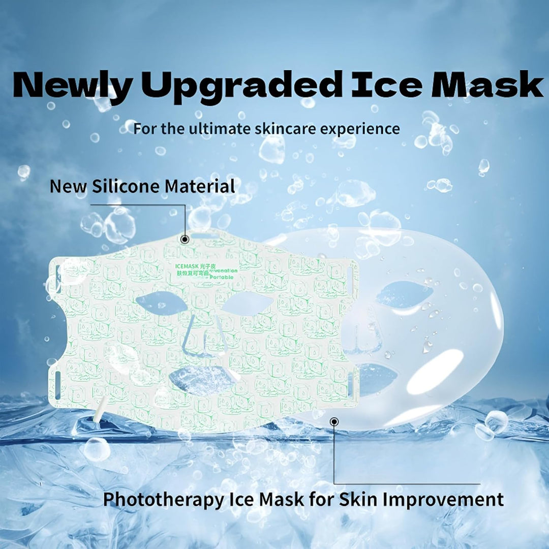 Ice Mask Designs Ice Cooling Mask Near Infrared LED Face Red Light Therapy Mask (MOQ 10 ...
