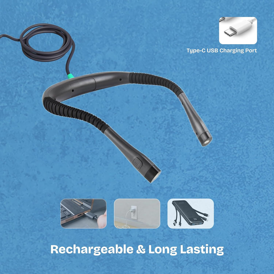 Flexible Arms-Rechargeable-Type-C USB-Long Battery Life