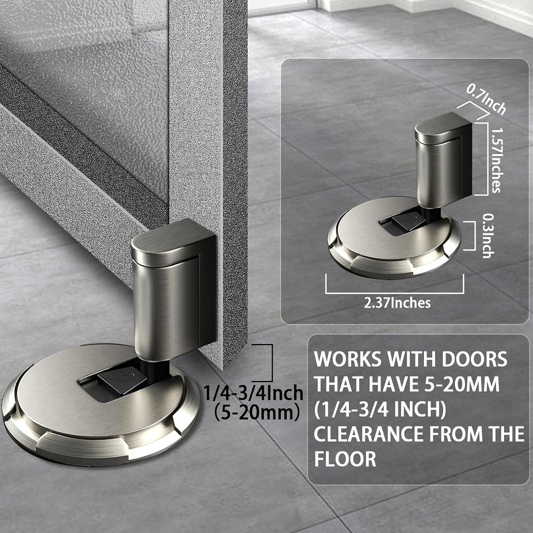 Mechanical Floor Door Stop, Push-Lock Adjustable Holder