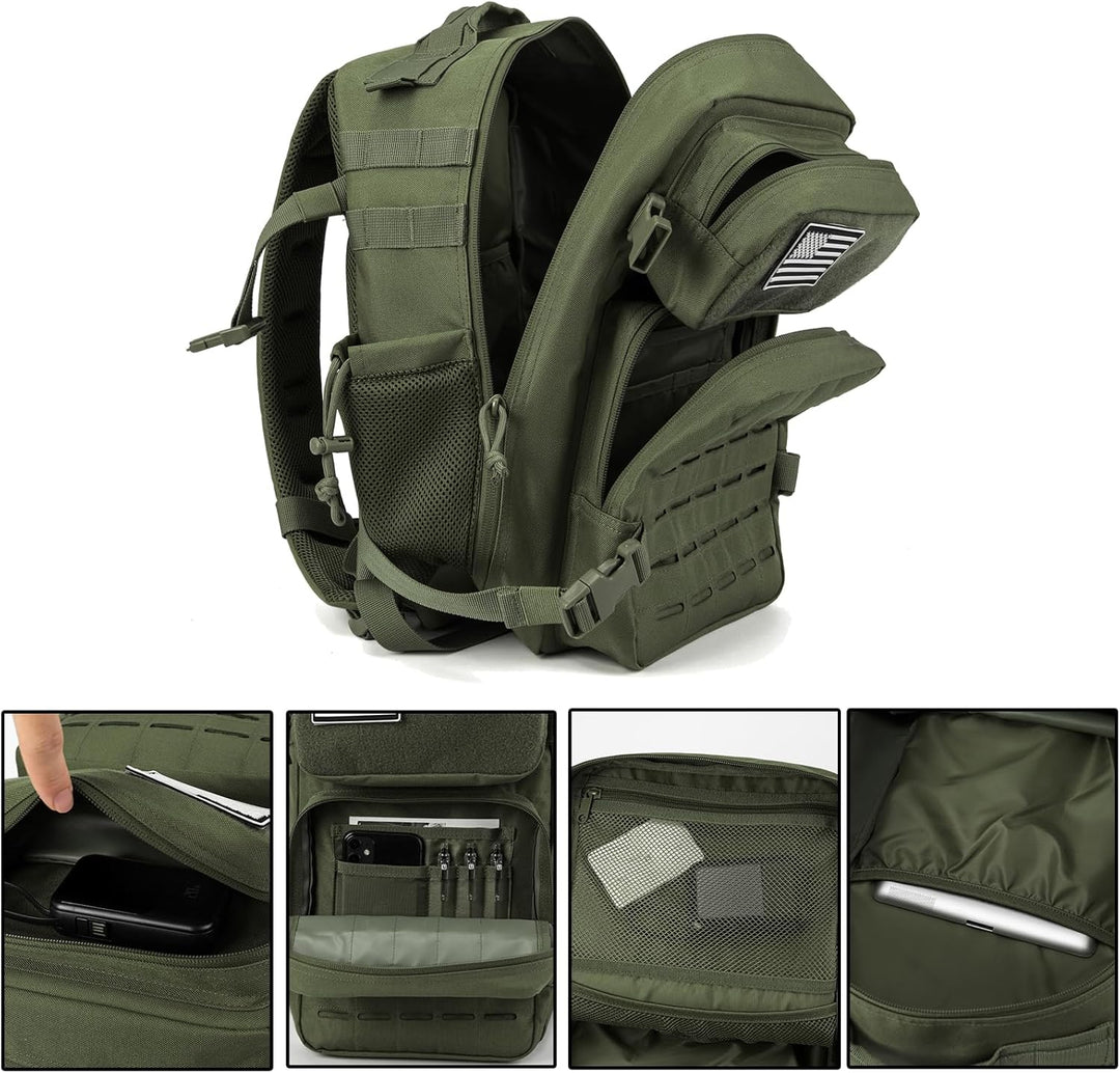 Military Tactical Backpack For Men Molle Daypack 3 Day Bug Out Bag Hikin