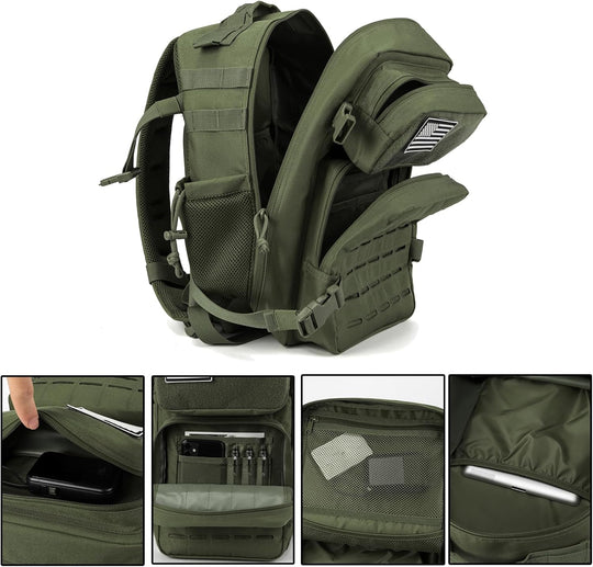 Military Tactical Backpack For Men Molle Daypack 3 Day Bug Out Bag Hikin