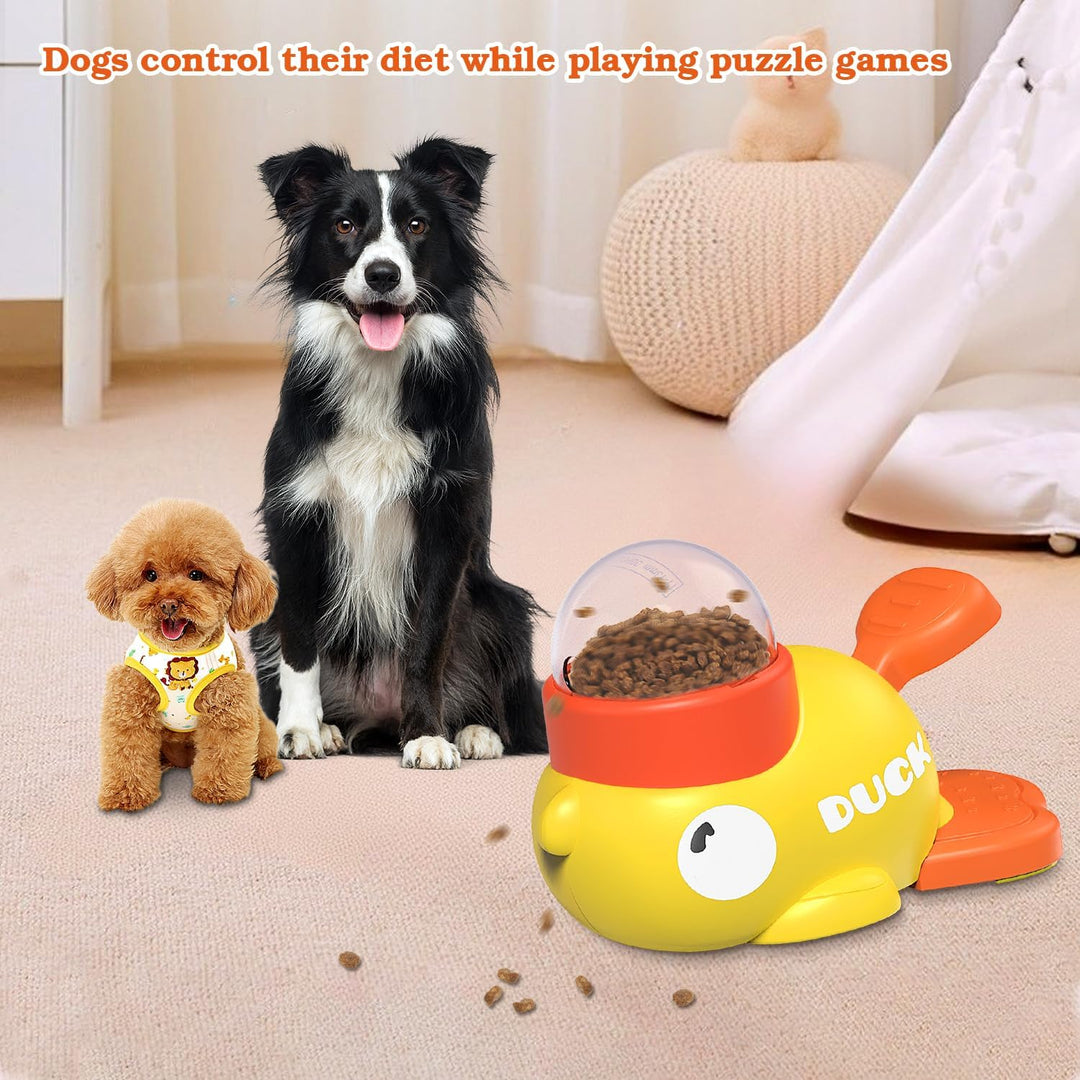 Durable Duck-Shaped Dog Slow Feeder Puzzle Toy
