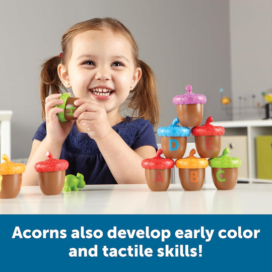 Alphabet Acorns Activity Set, Develops Letter Recognition, Educational Toys for Toddlers, Homeschool, Visual (MOQ 10 Sets)