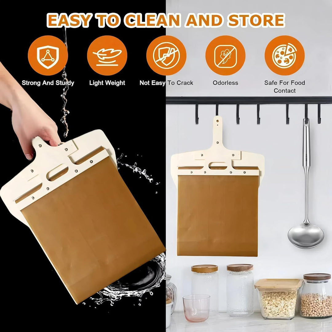 Sliding Pizza Peel Spatula Paddle Wooden Non-stick Shovel with Handle (MOQ 10 Sets)