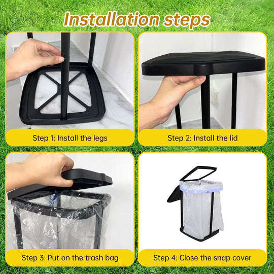Foldable Trash Bag Stand – Adjustable Portable Garbage Rack Holder for Camping, Kitchen & Outdoor Use (MOQ 10 Sets)
