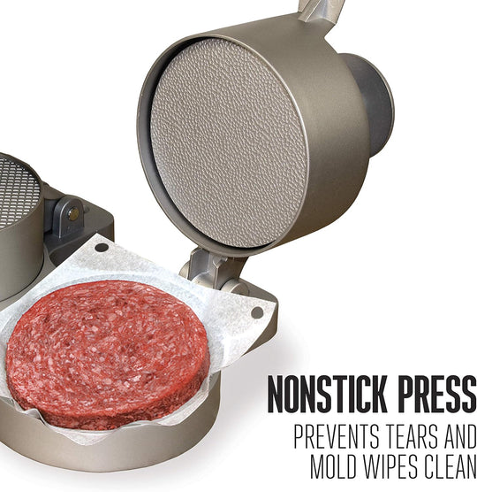 Burger Press Patty Maker – Non-Stick Food Grade Hamburger Patty Maker with Easy-Release Handle for Home Kitchen, BBQ & Grilling