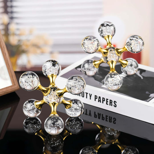 Golden Crystal Ball Home Decor for Modern Western House Decor (MOQ: 10 Sets)