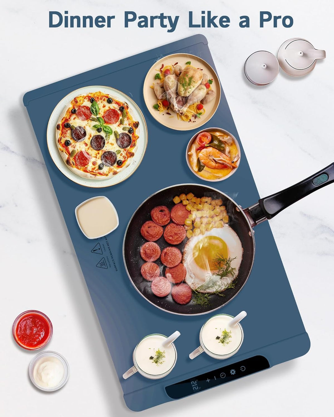 Electric Warming Tray with Adjustable Temperature Foldable Food Warmer (MOQ 10 Sets)