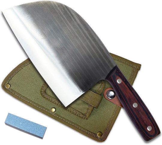 Serbian Chef Knife Full Tang Kitchen Butcher With Stone Grinder