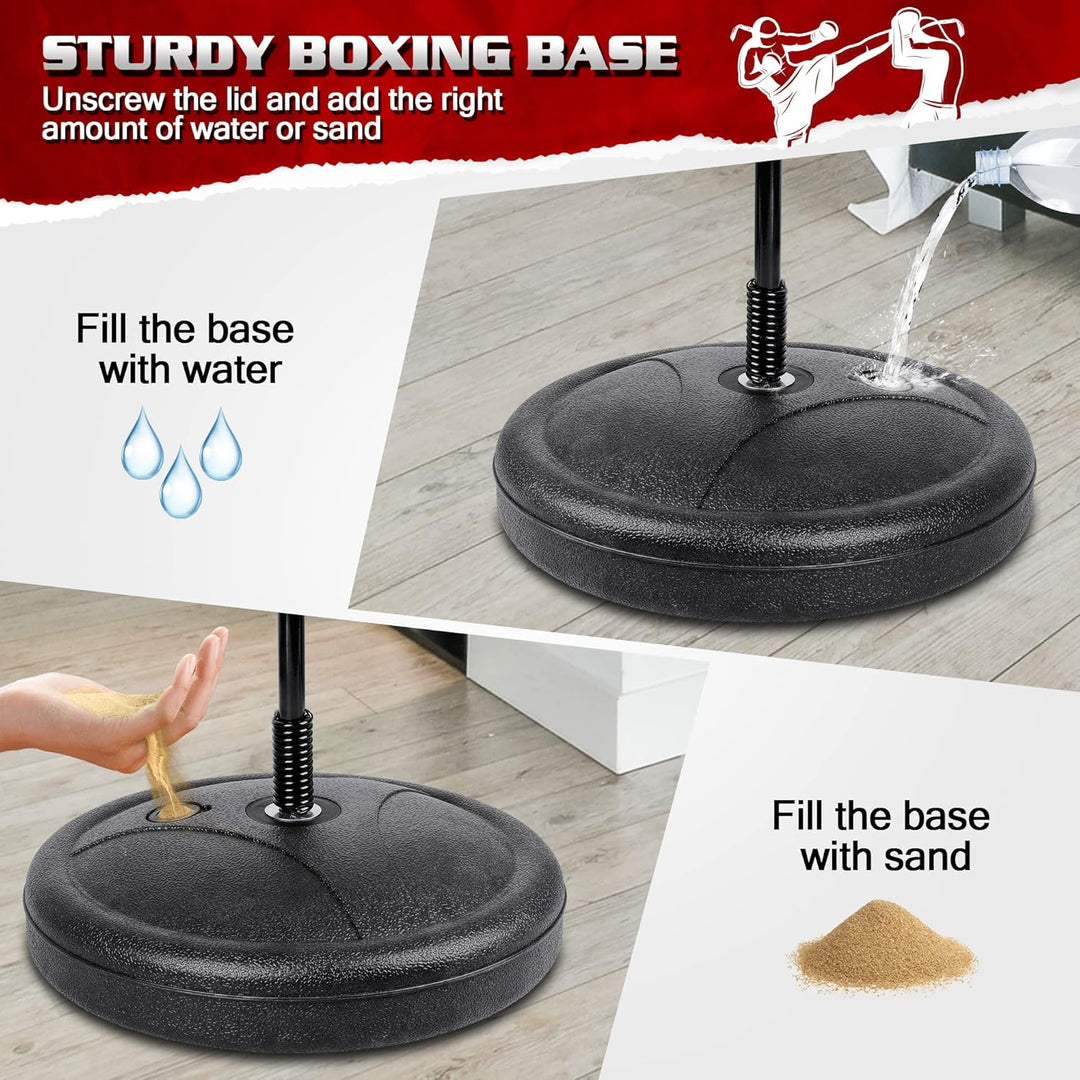 Height Adjustable Boxing Bag with Punching Bag (MOQ 10 Sets)