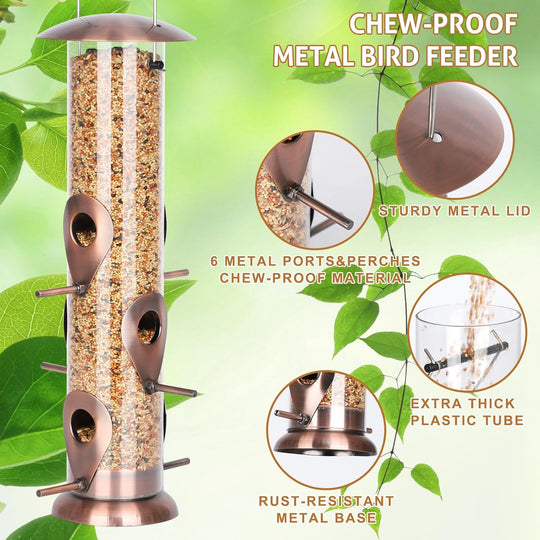 Outdoor Metal Bird Feeder Hanging Cross-Border Bird Hanging Feeder (MOQ 10 Sets)