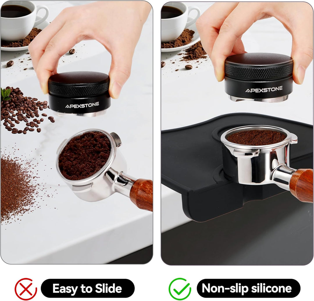 Coffee Tamper Mat 8 Inch X 6 Inch, Espresso Silicone Mat (MOQ 10 Sets)