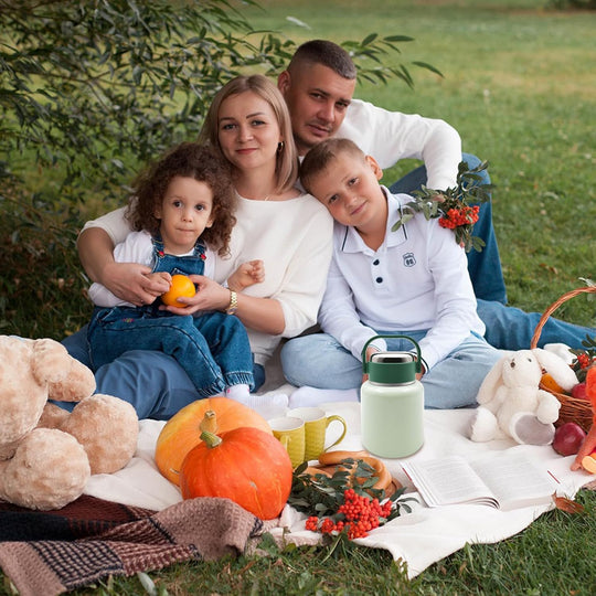 Vacuum Insulated Food Jar with Folding Spoon (MOQ 10 Sets)