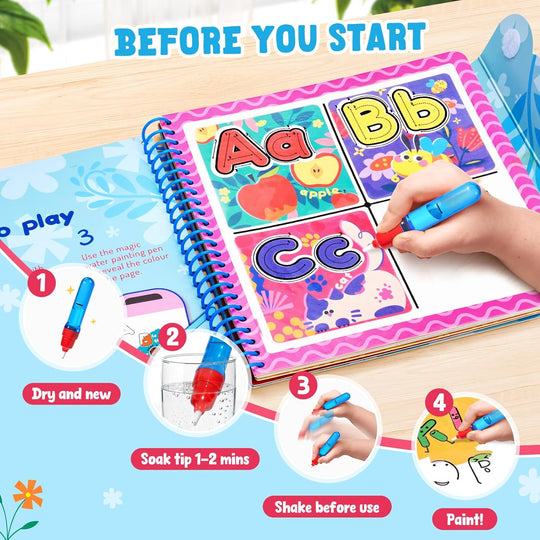 Joycat Colorful Cartoon Writing Magic Water Drawing Book (MOQ 10 Sets)