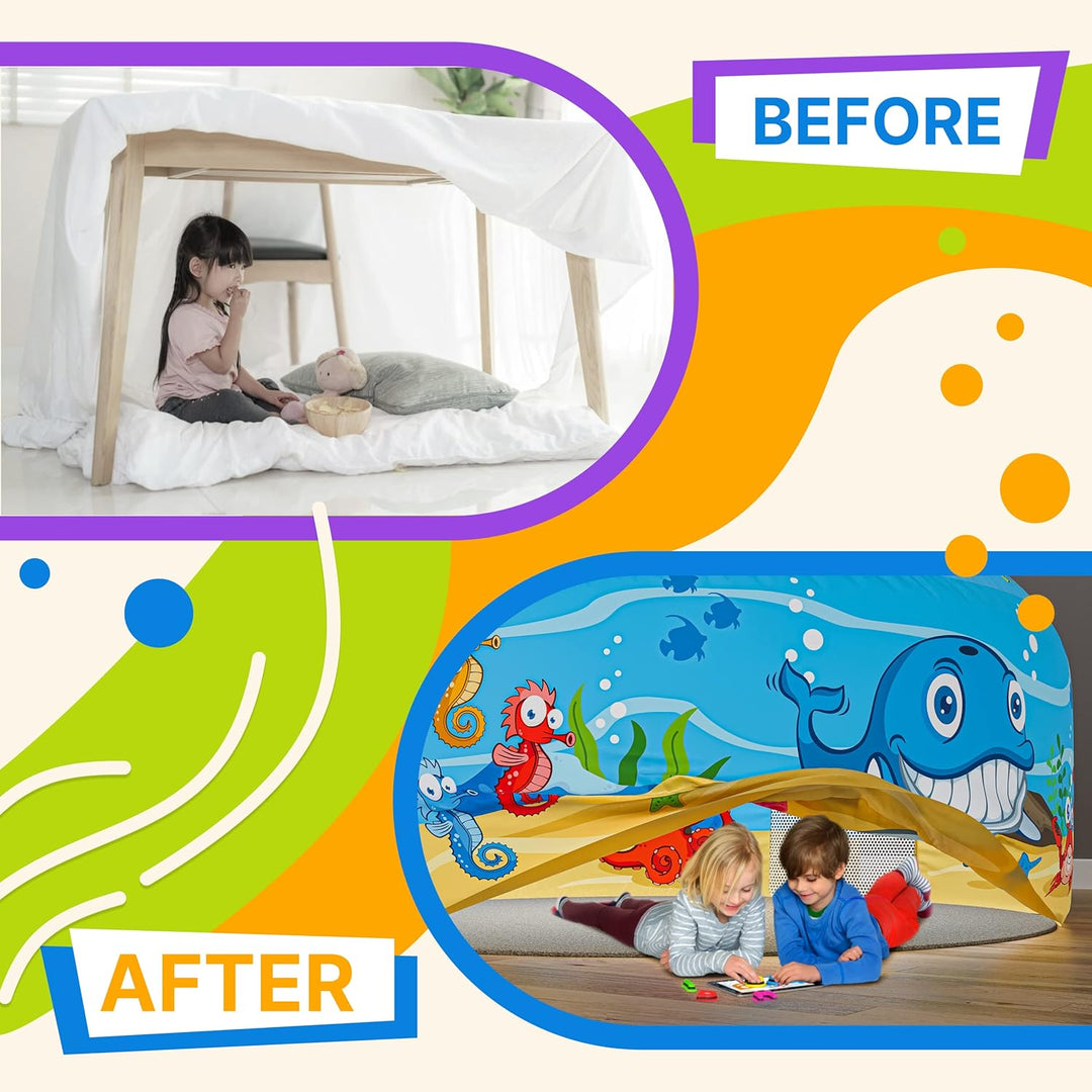 VIGOR Spacious Kids Fort Indoor Playhouse Tent – Large Play Castle for Boys & Girls Ages 3-14 | Imaginative Play, Easy Setup