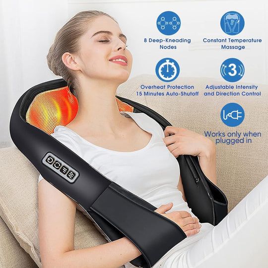 Pain Relief Vibration Body Massage Infrared Heating Neck Shoulder Massager (MOQ 10 Sets)