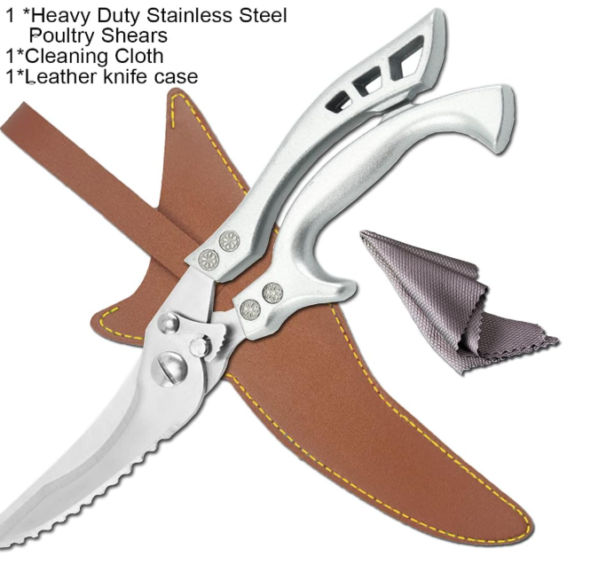 Heavy Duty Poultry Shears, Stainless Steel Kitchen Scissors (MOQ 10 Sets)