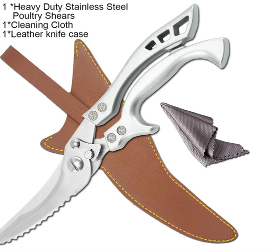 Heavy Duty Poultry Shears, Stainless Steel Kitchen Scissors (MOQ 10 Sets)