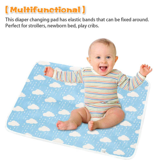 Portable Toddler Diaper Changing Pad Waterproof Baby Change Mats Premium Change Pad Liner Bed Pad Play Mat (3 Pack)