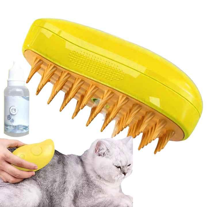 Self Cleaning Cat Steamy Brush for Massage Grooming Removing Tangled Loose Hair