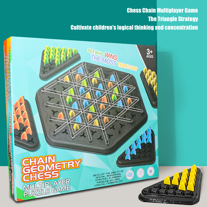 Chain Triangle Chess Educational Desktop Game for Parent-Child Interaction (10 pack)