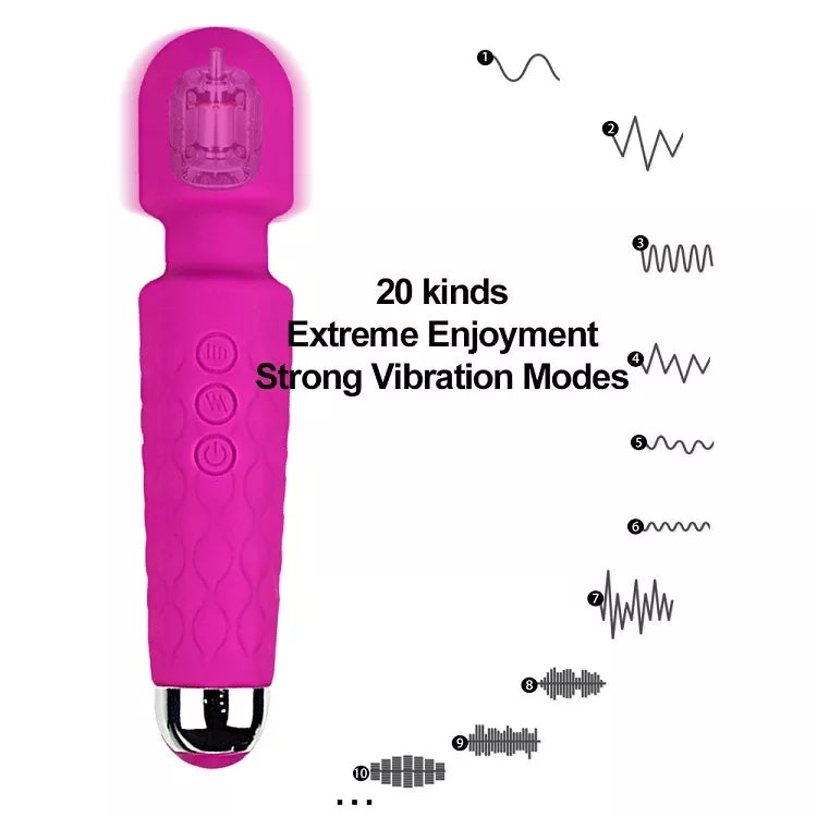 Dolphin head & Fins Vibrator & Wand Vibrator Women Sex Toy Wand Massage Clitoris Dildo Vibrator Combo - MOQ 10 Pcs