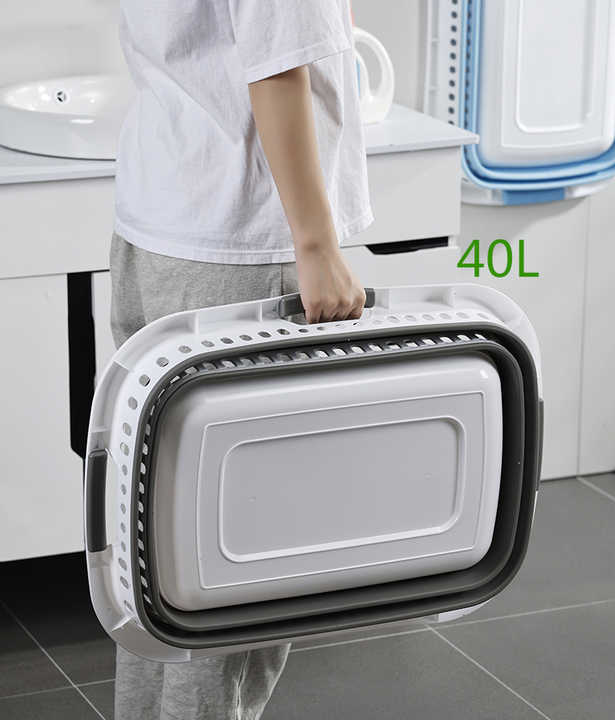 Perfect Space Saving Premium Quality Basket Collapsible Plastic Laundry Basket Pop Up Storage Organizer