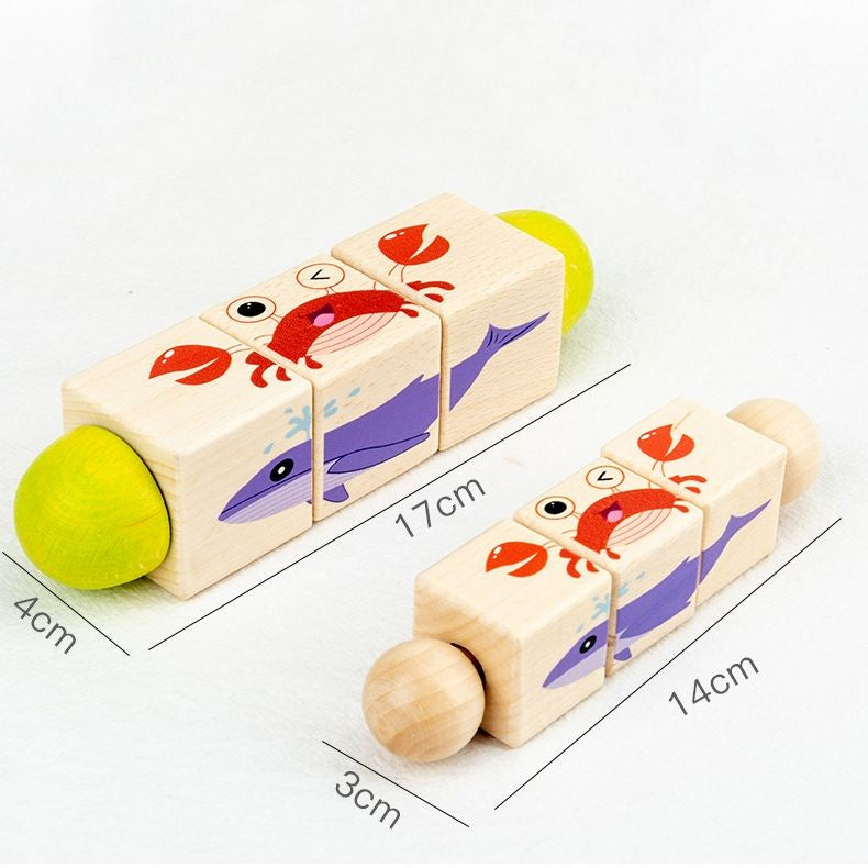 Strategic Thinking Baby Blocks STEM Wooden Educational Twisting Toy