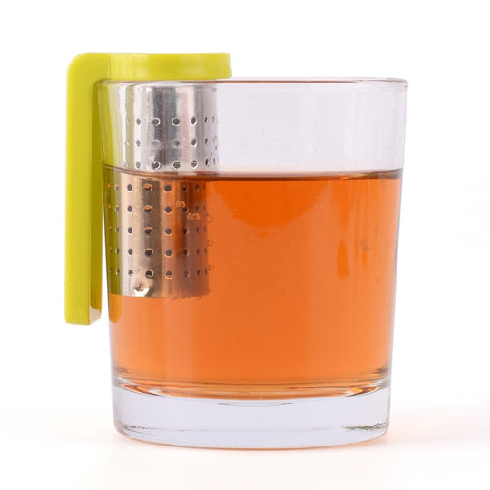 Stainless Steel Tea Filter with a Hook Silicone Handle, The Hook Easily Hung