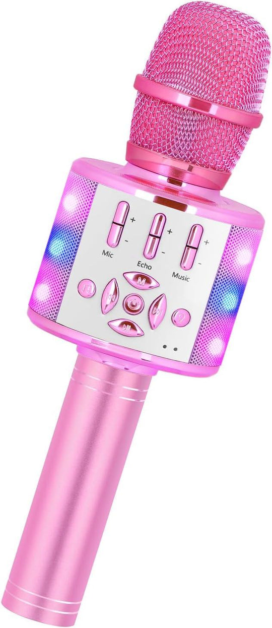 Karaoke Microphone Machine Toys for kids Bluetooth Microphone with LED Light, Birthday Gift(10 Pack)