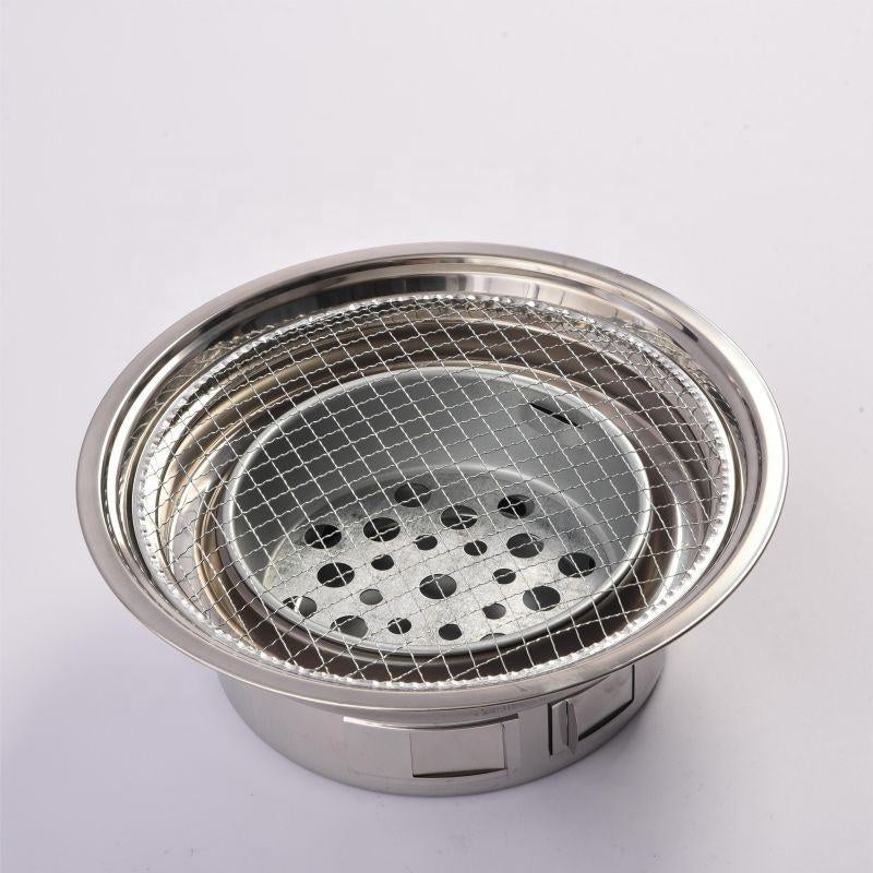 Multi-Purpose Round BBQ Grill Net, Stainless Steel Barbecue Round Grill Grate Camping Cookware Outdoor Campfire Grill Grid for Beaf Chicken Vegetables