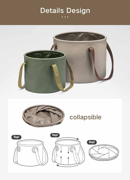 Foldable Bucket with Handle, Hand Basin, Portable Water Storage Device, Outdoor Multifunctional Portable Foldable Bucket