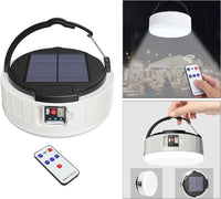 LED Solar Camping Lantern Portable Waterproof Solar USB Rechargeable Remote Control Indoor Outdoor Emergency Light Camping Light