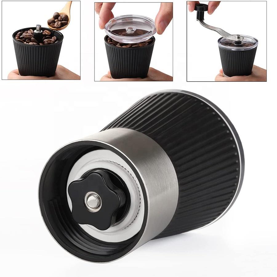 Hand Grinder Coffee Mill with Adjustable Conical Ceramic Burr for Aeropress, Espresso, Filter, French Press, Coffee Beans Grinder(10 Pack)
