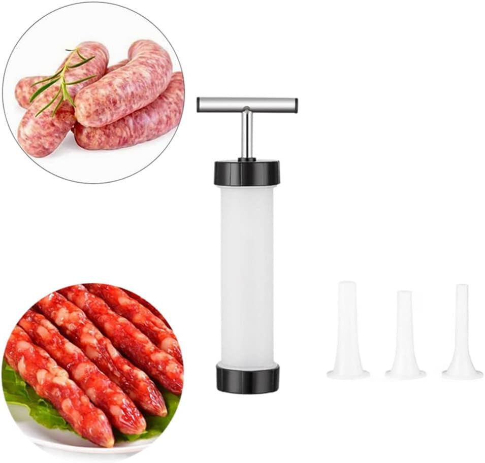 Meat Sausage Stuffer Filler Hand Operated Salami Maker(10 Pack)